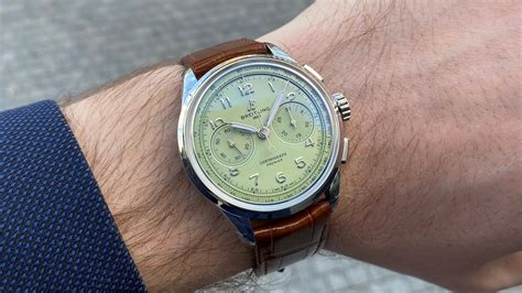 breitling navitimer pistachio|Breitling b09 pistachio review.